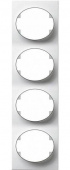 Tacto Рамка 4-постовая вертикальная, белая 5574 BL