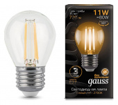 Лампа светодиодная Gauss LED Filament E27 11Вт 2700K 105802111