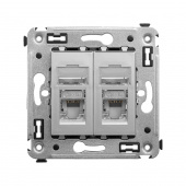 DKC Avanti Закаленная сталь Компьютерная розетка RJ-45 двойная  категория  6 экранированная