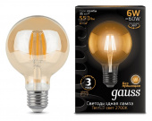 Лампа светодиодная Gauss LED Filament E27 6Вт 2400K 105802006