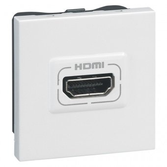 Legrand Mosaiс Розетка HDMI , типа A, 2 модуля, белый 78768