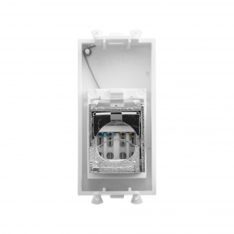 DKC Avanti Белое облако Компьютерная розетка RJ-45  категория 6 экранированная 1 модуль
