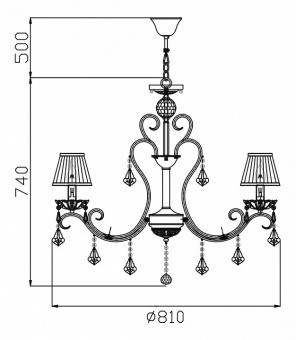 Подвесная люстра Maytoni Triumph ARM288-08-G
