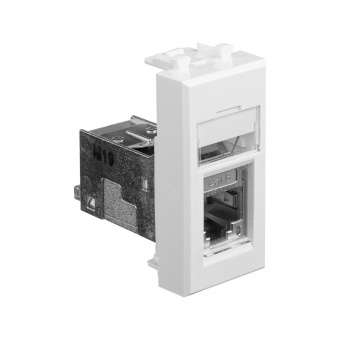 DKC Avanti Белое облако Компьютерная розетка RJ-45  категория 6 экранированная 1 модуль