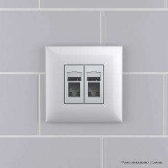 DKC Avanti Закаленная сталь Компьютерная розетка RJ-45 двойная  категория 6