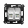 DKC Avanti Белое облако Компьютерная розетка RJ-45 двойная  категория  6А