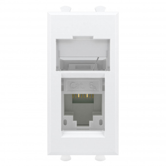 DKC Avanti Белое облако Компьютерная розетка RJ-45  категория 6А 1 модуль