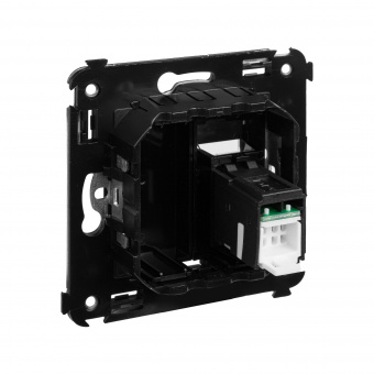 DKC Avanti Черный квадрат Компьютерная розетка RJ-45 один  категория 5e