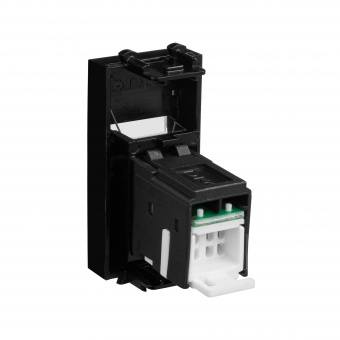 DKC Avanti Черный квадрат Розетка Компьютерная RJ-45  категория  5е 1 модуль
