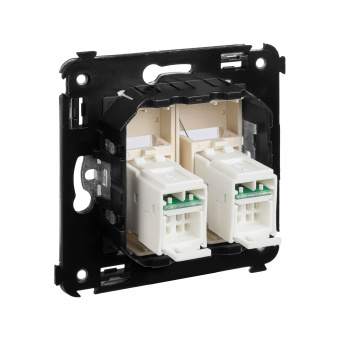 DKC Avanti Ванильная дымка Компьютерная розетка RJ-45 двойная  категория  6А