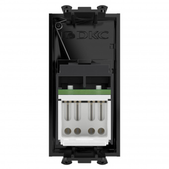 DKC Avanti Черный квадрат Компьютерная розетка RJ-45  категория 6 1 модуль