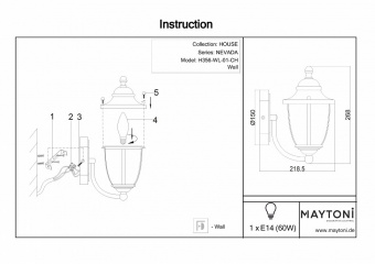 Бра Maytoni Zeil H356-WL-01-CH