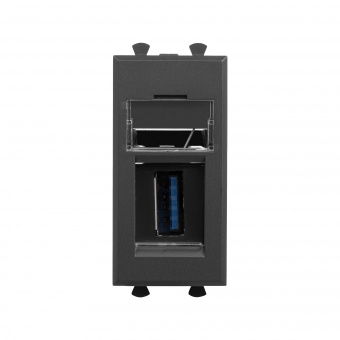 DKC Avanti Черный матовый Розетка тип А-А USB 3.0 1 модуль