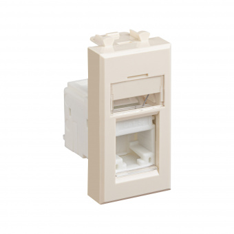 DKC Avanti Ванильная дымка Компьютерная розетка RJ-45  категория 5е 1 модуль