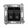 DKC Avanti Черный квадрат Компьютерная розетка RJ-45 двойная категория 6А DKC Avanti Черный квадрат Компьютерная розетка RJ-45 двойная категория 6А