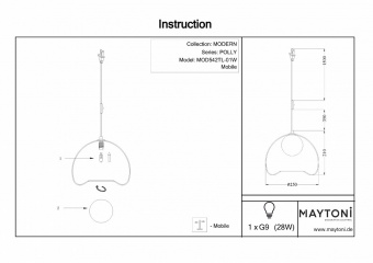 Настольная лампа декоративная Maytoni Polly MOD542TL-01W