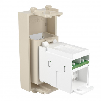 DKC Avanti Ванильная дымка Компьютерная розетка RJ-45  категория 5е 1 модуль