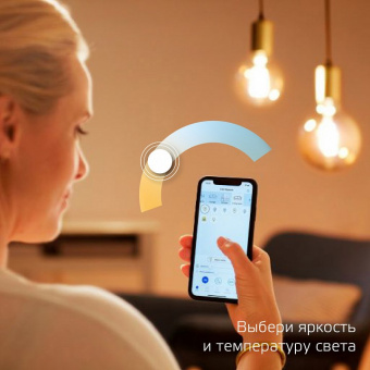 Лампа светодиодная с управлением через Wi-Fi Gauss Smart Home E14 4.5Вт 2000-6500K 1250112