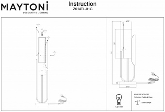 Настольная лампа декоративная Maytoni Сipresso Z014TL-01G