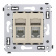DKC Avanti Ванильная дымка Компьютерная розетка RJ-45 двойная категория 6 DKC Avanti Ванильная дымка Компьютерная розетка RJ-45 двойная категория 6