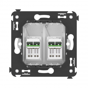 DKC Avanti Белое облако Компьютерная розетка RJ-45 двойная  категория  6А