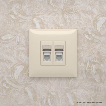 DKC Avanti Ванильная дымка Компьютерная розетка RJ-45 двойная  категория 6