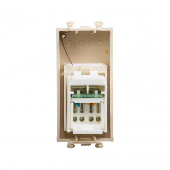 DKC Avanti Ванильная дымка Компьютерная розетка RJ-45  категория 6А 1 модуль