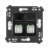 DKC Avanti Черный квадрат Компьютерная розетка RJ-45 двойная категория 6А DKC Avanti Черный квадрат Компьютерная розетка RJ-45 двойная категория 6А