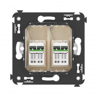 DKC Avanti Ванильная дымка Компьютерная розетка RJ-45 двойная  категория  6А