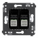 DKC Avanti Черный квадрат Компьютерная розетка RJ-45 двойная  категория 5e