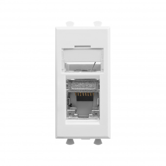 DKC Avanti Белое облако Компьютерная розетка RJ-45  категория 5е экранированная 1 модуль