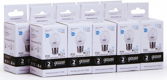 Лампа светодиодная Gauss LED Elementary E27 12Вт 4100K 53222