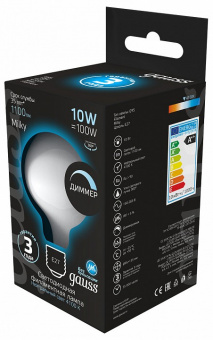 Лампа светодиодная Gauss Filament E27 10Вт 4100K 189202210-D