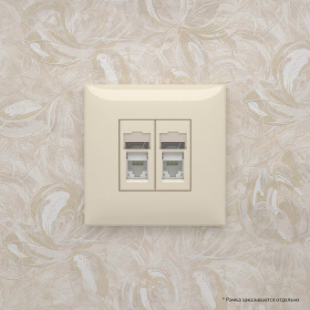 DKC Avanti Ванильная дымка Компьютерная розетка RJ-45 двойная  категория 6