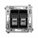 DKC Avanti Черный квадрат Компьютерная розетка RJ-45 двойная категория 6 экранированная DKC Avanti Черный квадрат Компьютерная розетка RJ-45 двойная категория 6 экранированная