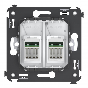 DKC Avanti Белое облако Компьютерная розетка RJ-45 двойная  категория 6