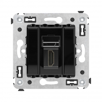 DKC Avanti Черный квадрат Розетка одинарная тип А-А HDMI