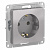 Schneider Electric AtlasDesign Алюминий Розетка с/з, 16А, механизм ATN000343