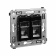DKC Avanti Черный квадрат Компьютерная розетка RJ-45 двойная категория 6А DKC Avanti Черный квадрат Компьютерная розетка RJ-45 двойная категория 6А