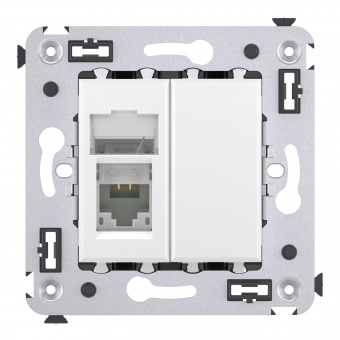 DKC Avanti Белое облако Розетка RJ-45 5e одинарная