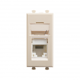 DKC Avanti Ванильная дымка Компьютерная розетка RJ-45  категория 6А 1 модуль