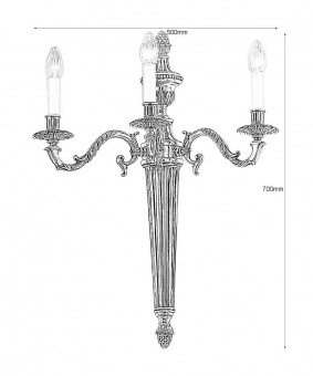 Светильник настенный Античное серебро Christopher Hyde DIRECTOIRE WALL LIGHT