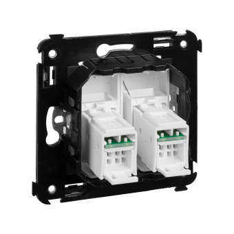 DKC Avanti Белое облако Компьютерная розетка RJ-45 двойная  категория 6