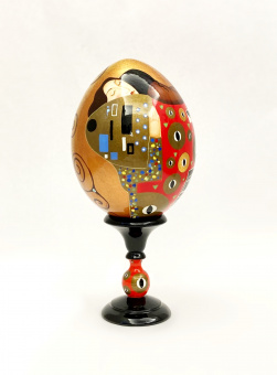 Яйцо интерьерное на подставке Климт "Древо жизни" 20см
