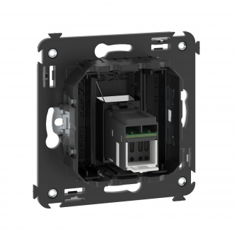 DKC Avanti Черный матовый Компьютерная розетка RJ-45 один  категория 6А