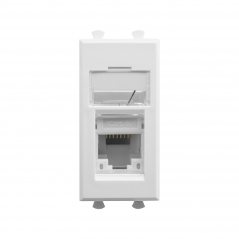 DKC Avanti Белое облако Компьютерная розетка RJ-45  категория 6А 1 модуль