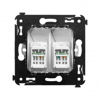 DKC Avanti Белое облако Розетка RJ-45 5e двойная