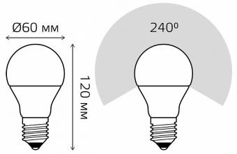 Лампа светодиодная Gauss 232 E27 20Вт 4100K 23229