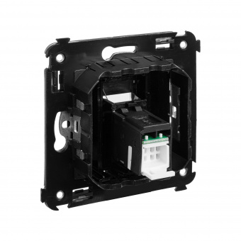DKC Avanti Черный квадрат Компьютерная розетка RJ-45 один  категория  6