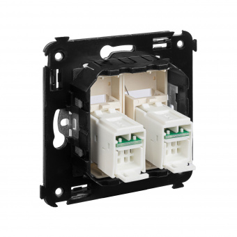 DKC Avanti Ванильная дымка Компьютерная розетка RJ-45 двойная  категория 6